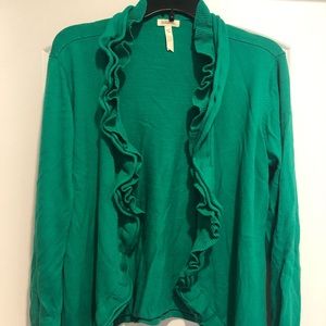 Matilda Jane Green ruffle sweater